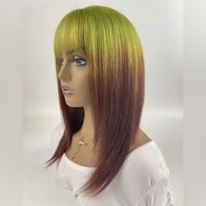 4*1 T-Part Lace Front 150% Density Medium Straight Human Hair Wig With 16inch